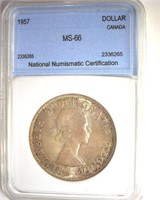 1957 Dollar NNC MS66 Canada