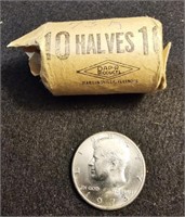 Uncirculated roll 1973D Kennedy halves