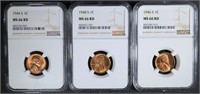 1944-S, 1946-S, 1948-S NGC MS66 RD