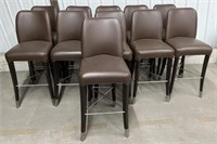 (AI) Brown Padded Bar Stools, 30In Seat Height