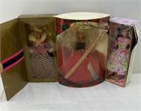 2x Vintage Barbies and 1 no brand doll