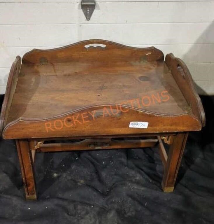 Vintage fold down tray style  top coffee table