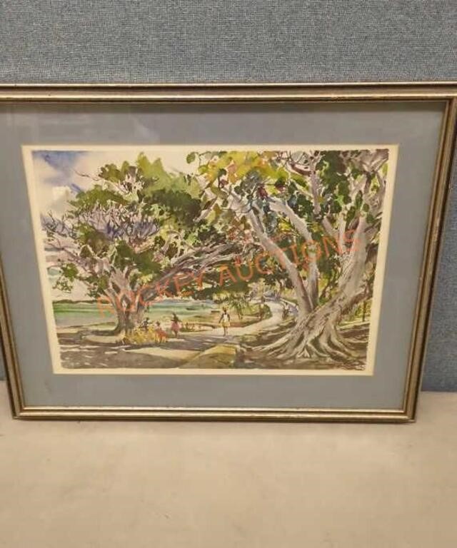 Cecile Johnson framed Landscape Art