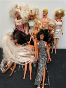Vintage Barbies and a Ken doll