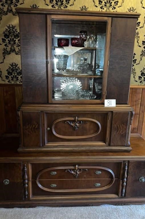Large Antique Buffet China cabinet