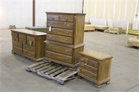 (2)Oak Dresser Approx 40"x18.75"x54.5",& 60"x19"x3