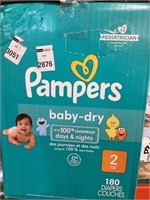 Pampers baby dry size 2 quantity 180