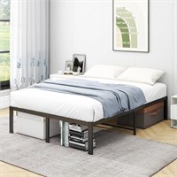 VERFARM 14 Inch Full Size Bed Frame, Heavy Duty Me