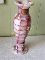 vtg red onyx vase balister form 11 1/4" beauty!