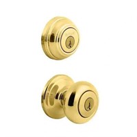 $42 Kwikset Juno Polished Brass Exterior Entry