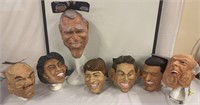 7) Adult Political Masks: Cain, Mrs Obama, Bush &