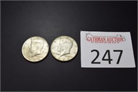 (2) 1964 Kennedy Half Dollars