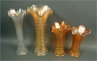 4 pc. Imperial Ripple Vase Lot: (1) 9” – White (1)