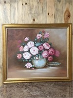 Original "Andrew" Floral Painting 51"w X 43" Tall