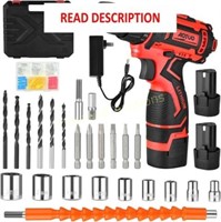 12V Cordless Drill Set  25+1 Torque  2-Speeds