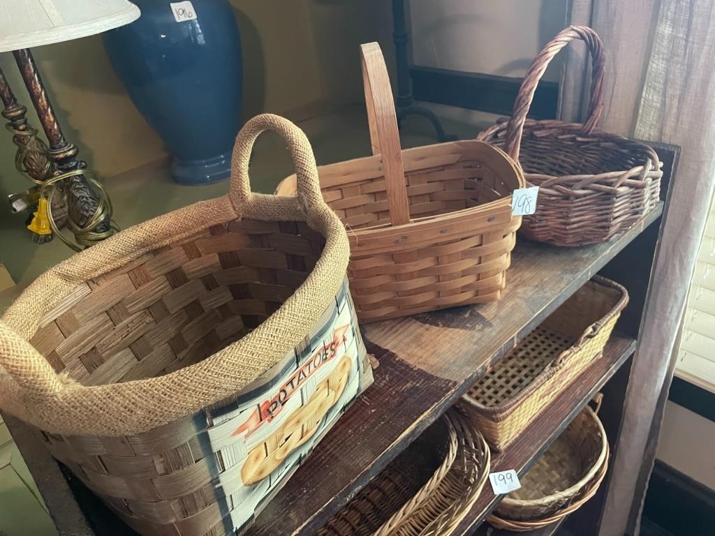 3 wicker baskets (one potato)