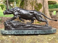 Isadore J. Bonheur Bronze 'Lioness on the Prowl"