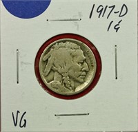 1917-D Buffalo Nickel VG