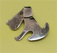 VTG 925 Silver Dog Pin