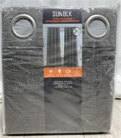 Sun Blk Total Blackout Curtains 2 Panels