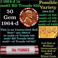 CRAZY Penny Wheel Buy THIS 1964-d solid Red BU Lin