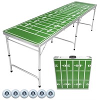 GoPong 8-foot Portable Tailgate Pong Table with 6