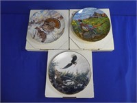 (3) Collector Plates With Boxes & Certificate