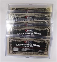 (5) LARGE PLATIC CURRENCY SLABS