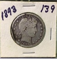 1893 US barber half Dollar