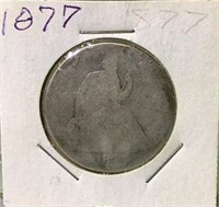 1877 US seated half Dollar