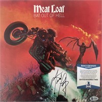 Meat Loaf Bat Out Of Hell signed album. Beckett au