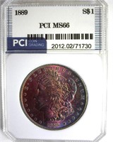 1889 Morgan MS66 LISTS $975