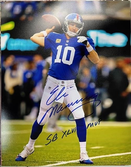 Giants Eli Manning Signed 11x14 with COA