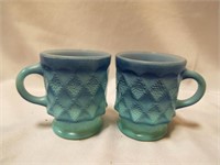 Vintage Anchor Hocking Baby Blue Kimberly Coffee