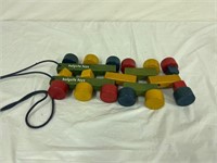 Vintage Holgate Wooden Pull Toy Colorful