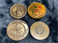 Group of Vintage Military Tokens