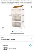 Stackable Storage bins (New)