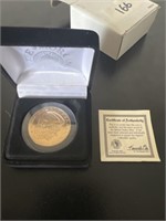 The Morgan Mint Ronald Reagan coin with COA