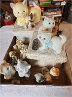Cat Figures & More - some are vintage