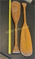 pair of vintage 30" wood paddles oars