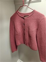 Size 40 Pink Geiger Austria Sweater Jacket