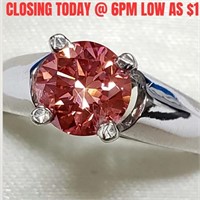 $5385 4K  Fancy Pink Diamond (1ct) Ring