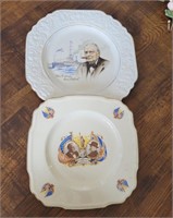Lot of 2 Winston Churchill Collectible Plates
