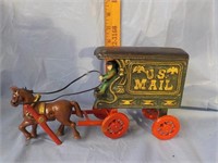Cast iron Mail wagon repro