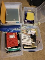 (3) TOTES NOTEBOOKS, NOTECARDS, PAPER, PLASTIC