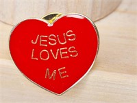 Jesus loves me pin