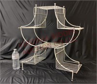 Vintage Wire Pagoda Plant Stand - 24"x22"x8.5"