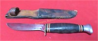 VTG Ka-Bar USA 1202 Hunting Knife w/Leather Sheath
