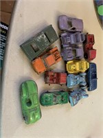 13 tootsie toy mini cars, metal