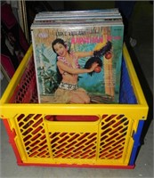 Collapsible Crate & Contents of Vintage Records
